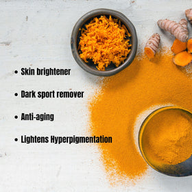 Close-up of Ammoya Naturals soap bar with turmeric and kojic ingredients