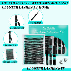 Close-up of AMZGIRL LASH 30D D Curl Wispy Eyelash Extensions