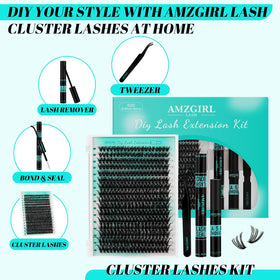 Close-up of AMZGIRL LASH 50D D Curl individual lashes