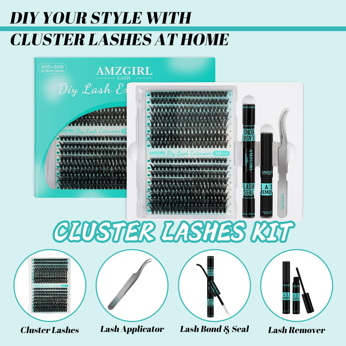 Close-up of AMZGIRL LASH Lash Bond and Seal bottle