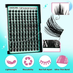 Close-up of AMZGIRL LASH Manga Lash Clusters showcasing individual lashes