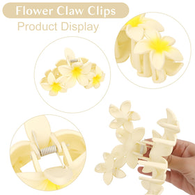 Close-up of ANBALA Flower Claw Clip with flower design
