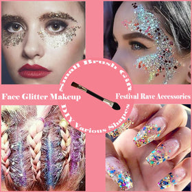 Close-up of Angels Beauty Body Glitter Gel showing texture and sparkle