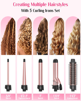 Close-up of ANIEKIN curling iron with ceramic barrel