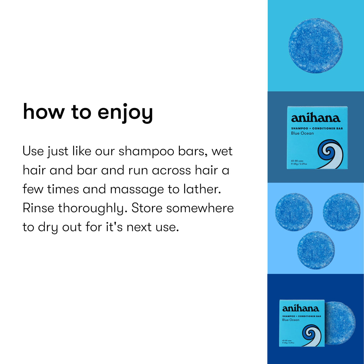 Close-up of ANIHANA 2-in-1 Shampoo & Conditioner Bar texture