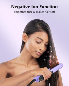 Close-up of ANNLARY hair straightener titanium plate