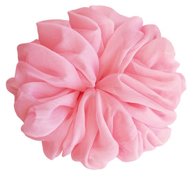 Close-up of AnnushkaHomeDecor Sweet Pink Hair Scrunchie showing texture