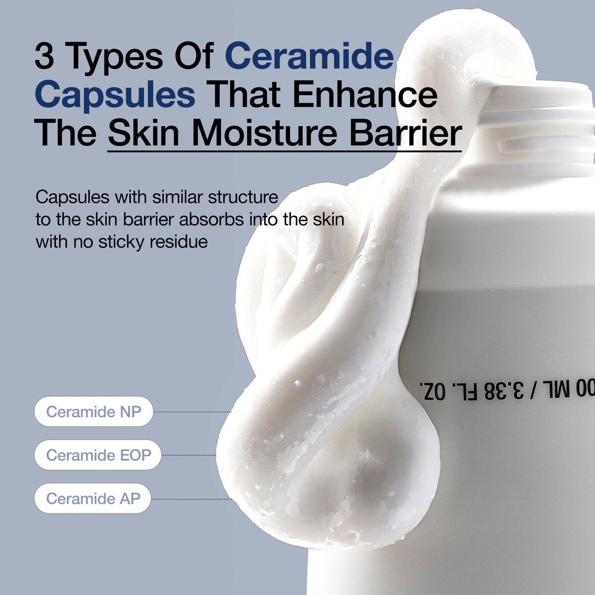 Close-up of ANUA 3 Ceramide Panthenol Cream texture