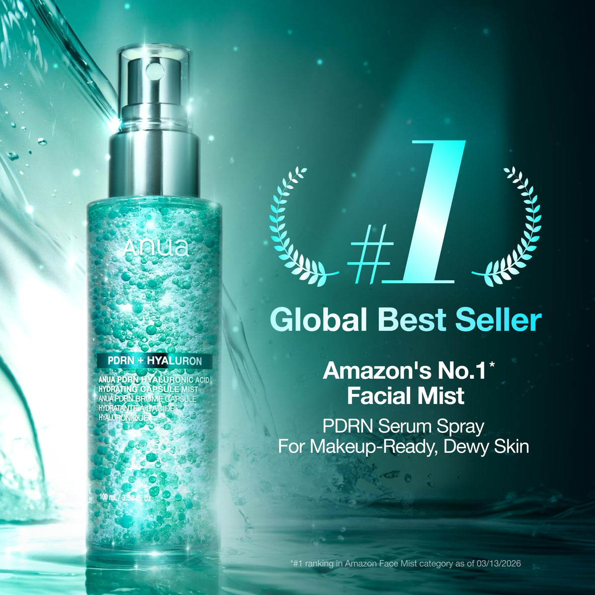 Close-up of ANUA PDRN Collagen Glow Facial Serum Spray nozzle