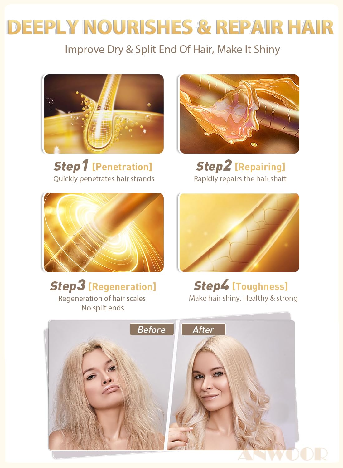 Close-up of AnWoor Hair Wax Stick texture