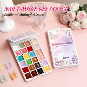 Close-up of AOBOO gel polish application with sponge tool