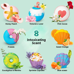 Close-up of Aofmee Honey Peach bath bomb