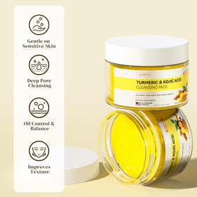 Close-up of AOPO Kojic Acid and Turmeric Cleansing Pad showing texture