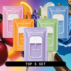 Close-up of Applelicious hand sanitizer spray from Touchland