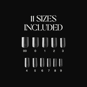 Close-up of APRÉS Gel-X tips showing various sizes from 00 to 9