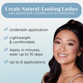 Close-up of Ardell faux mink lash clusters in various lengths