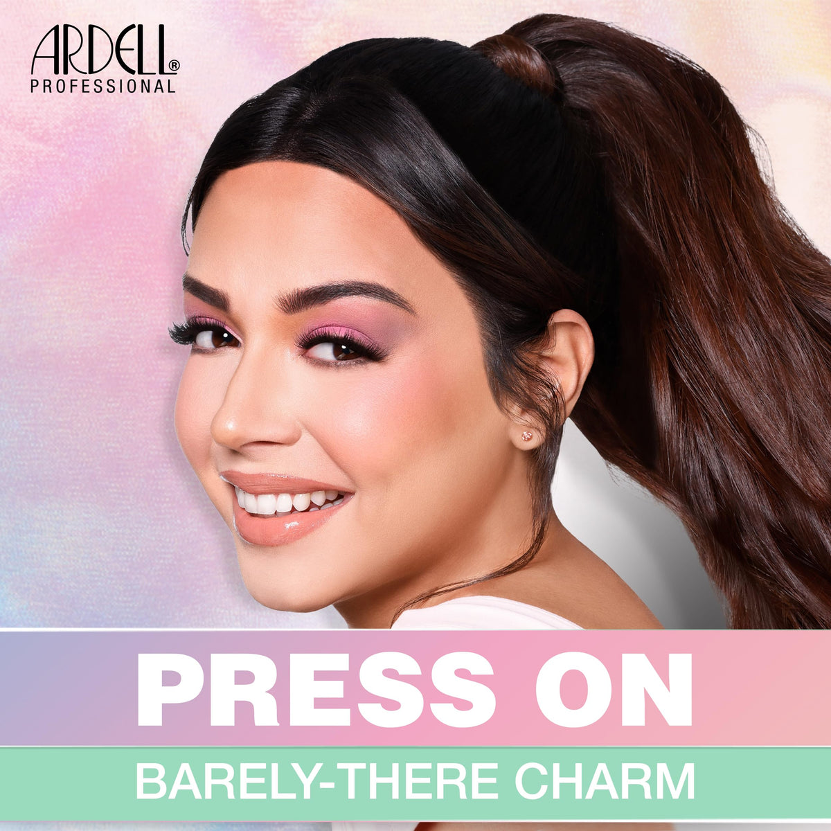 Close-up of Ardell Press On Lashes Naked Natural cluster lashes