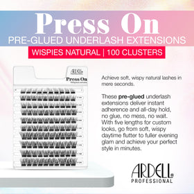 Close-up of Ardell Press On Lashes Wispies Natural clusters