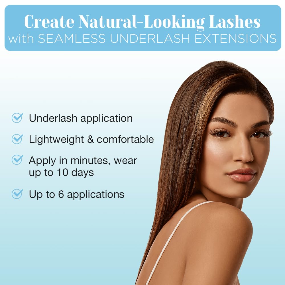 Close-up of Ardell Wispies lash clusters in varying lengths