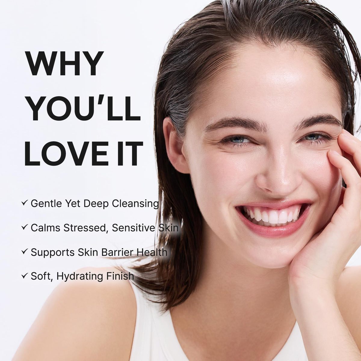Close-up of ARENCIA Fresh Lavender Rice Mochi Face Cleanser texture