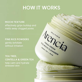 Close-up of ARENCIA Korean Rice Mochi Face Cleanser texture