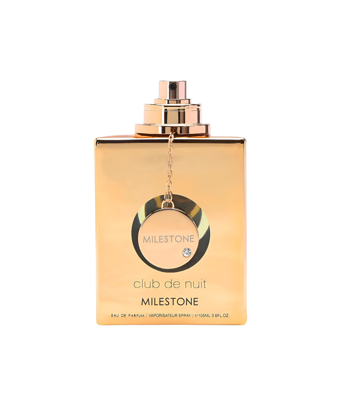 Close-up of Armaf Club De Nuit Milestone bottle