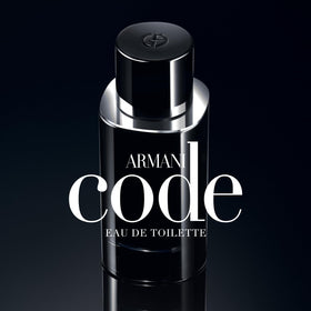 Close-up of Armani Beauty Code bottle top