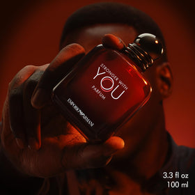 Close-up of Armani Beauty Stronger With You Parfum cap