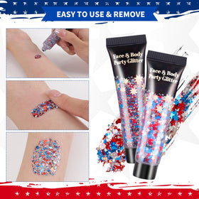 Close-up of AROIC glitter gel texture