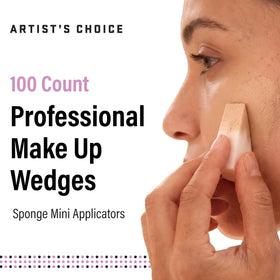 Close-up of Artist's Choice Makeup Wedges triangle sponge
