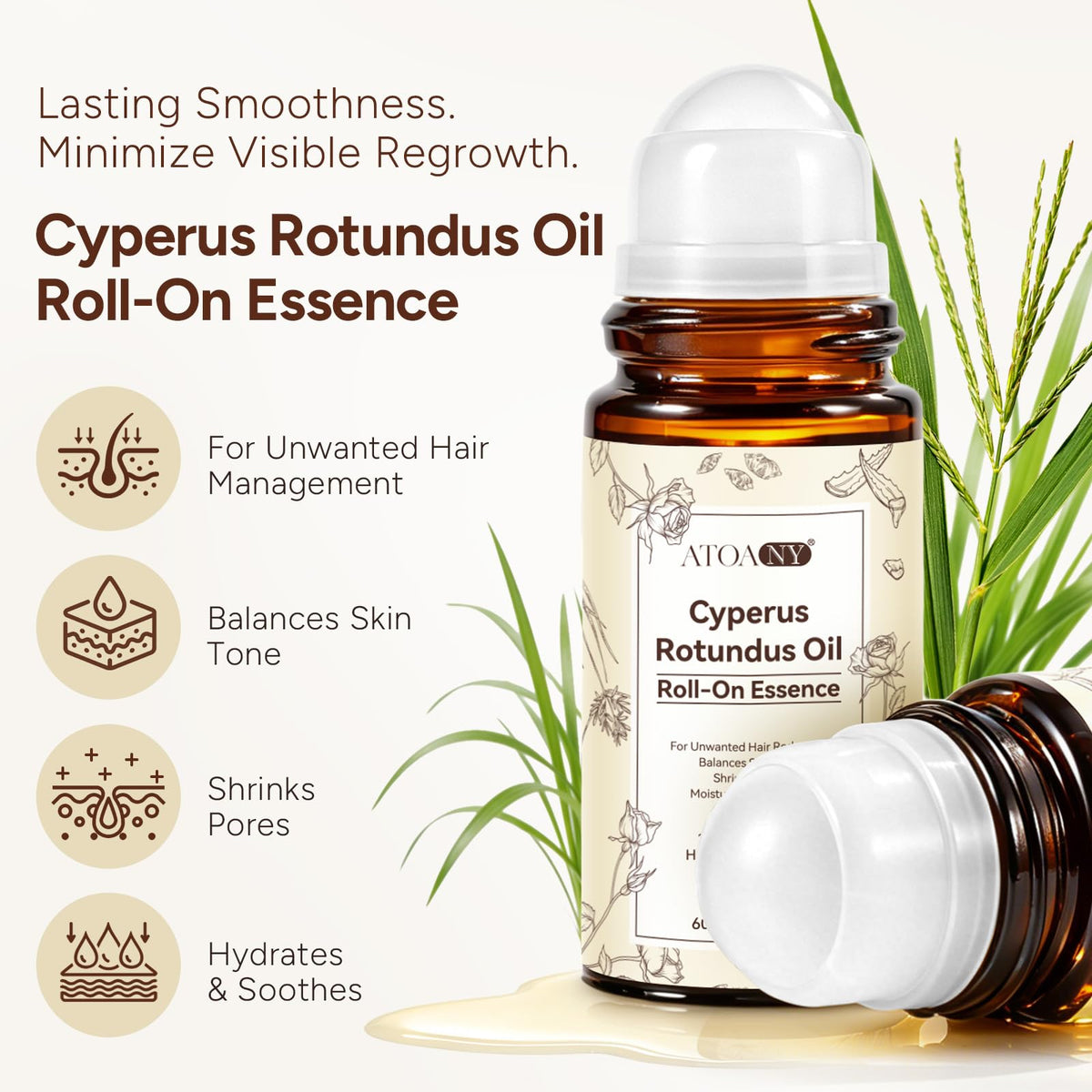 Close-up of ATOANY Cyperus Rotundus Oil applicator