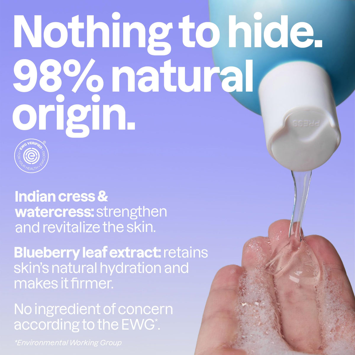 Close-up of ATTITUDE Body Wash EWG Verified label