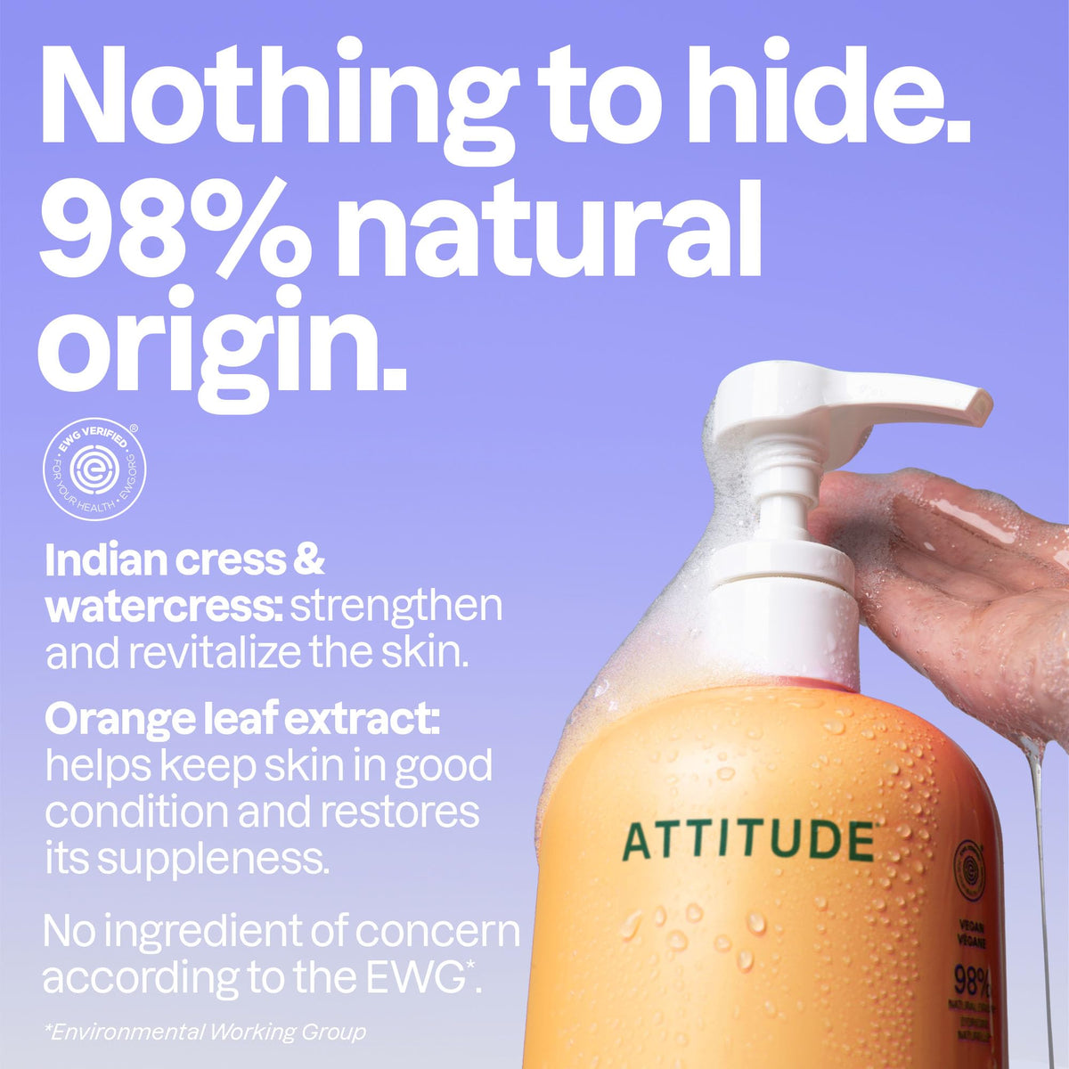 Close-up of ATTITUDE Body Wash Orange Blossom & Eucalyptus texture