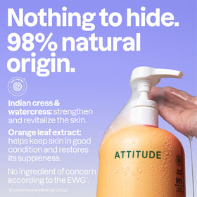 Close-up of ATTITUDE Body Wash Orange Blossom & Eucalyptus texture