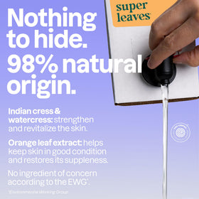 Close-up of ATTITUDE Body Wash texture lathering in hand