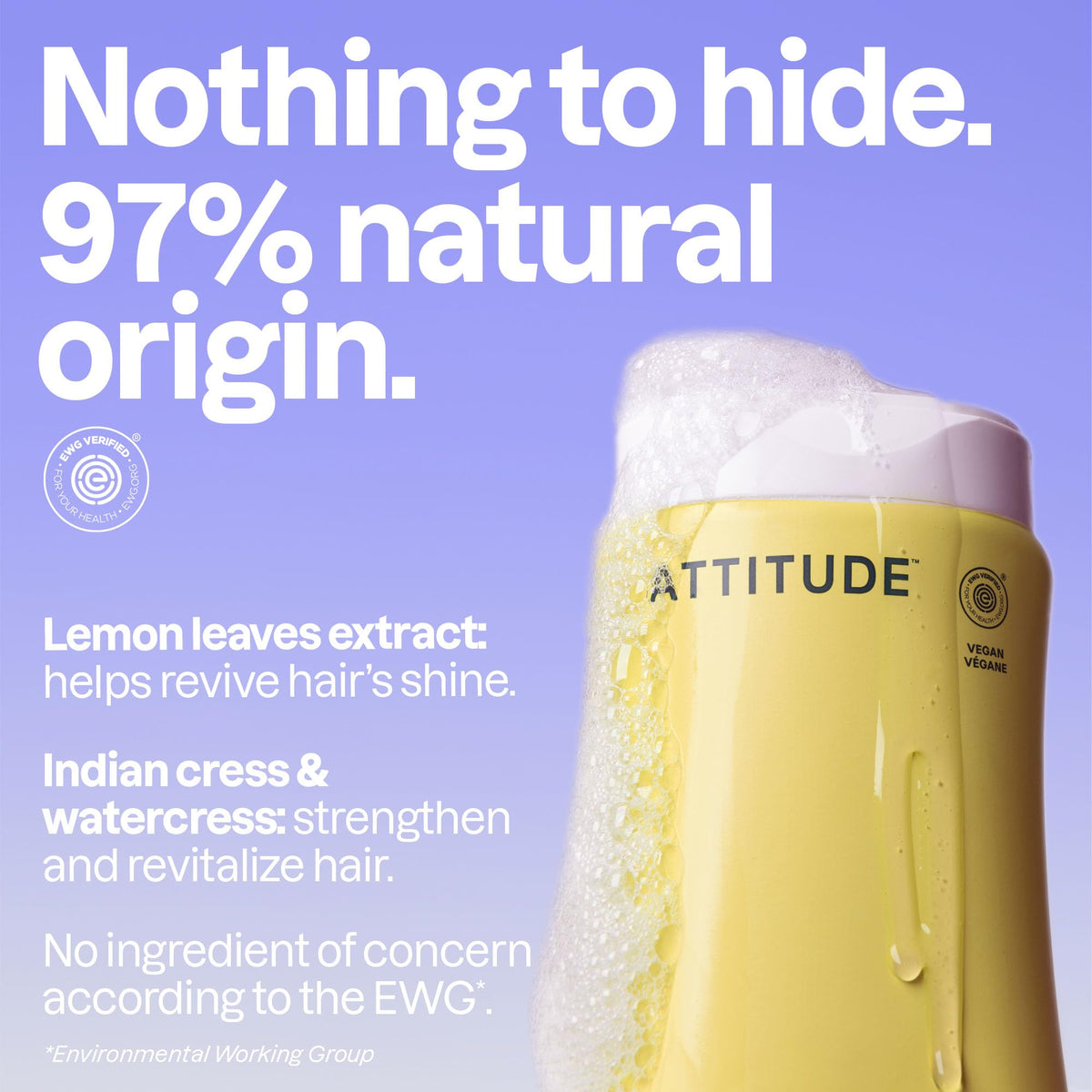 Close-up of ATTITUDE Clarifying Hair Shampoo cap and nozzle