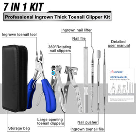 Close-up of Aucurwen toenail clipper with curved blade