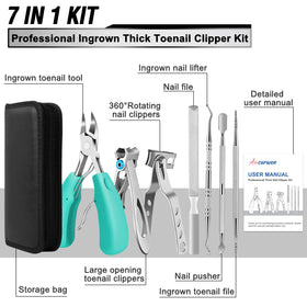 Close-up of Aucurwen Toenail Clippers 360° rotating blade