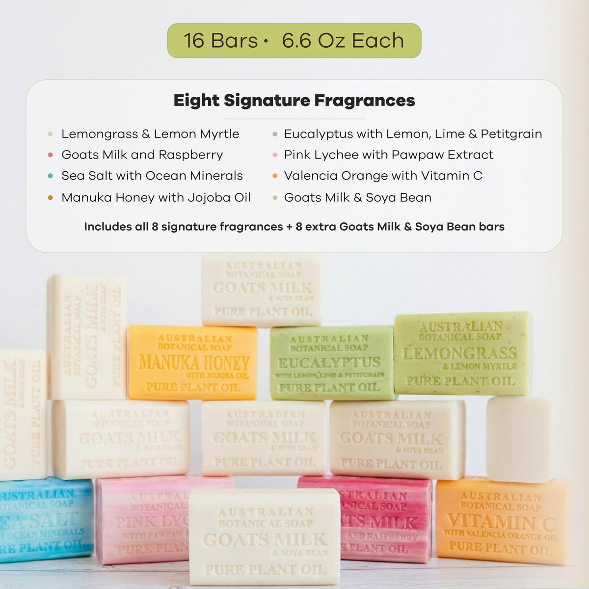 Close-up of Australian Botanical Soap Goat Milk & Raspberry bar