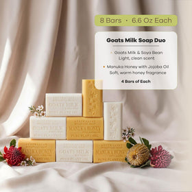 Close-up of Australian Botanical Soap Manuka Honey bar