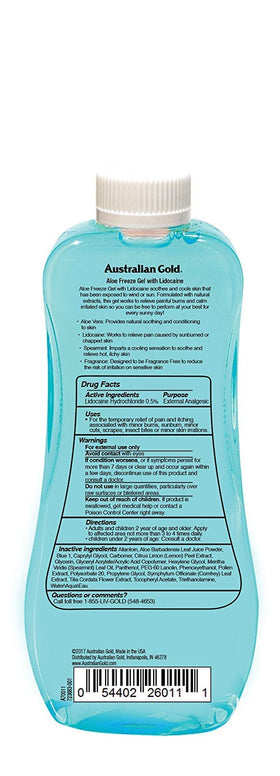 Close-up of Australian Gold Aloe Vera Freeze Gel texture