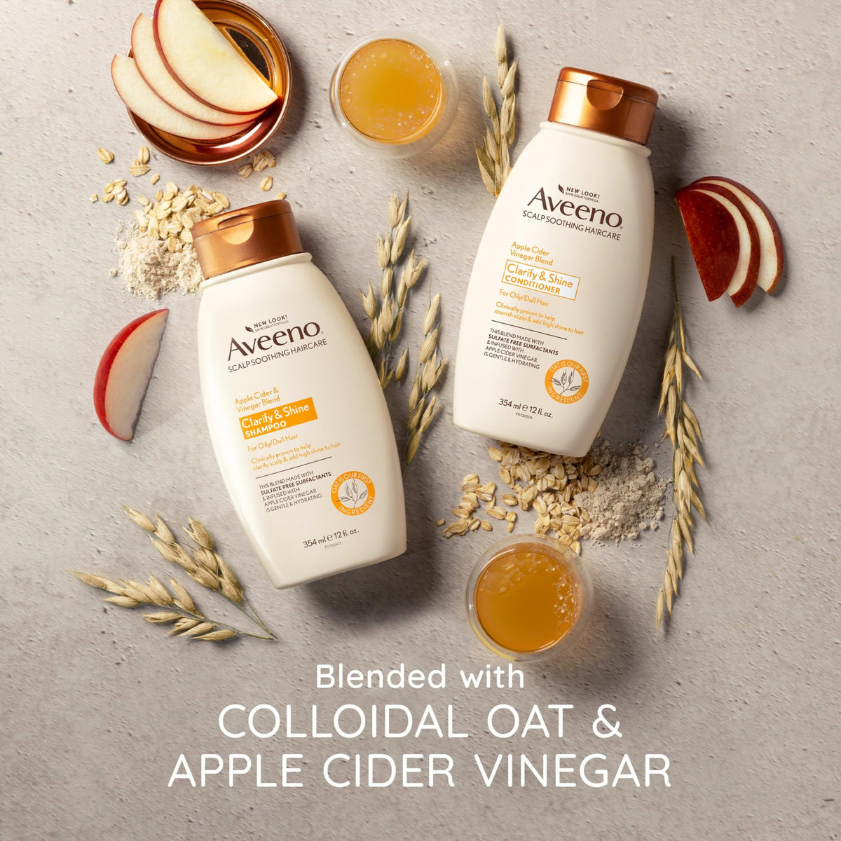 Close-up of Aveeno Apple Cider Vinegar Conditioner texture