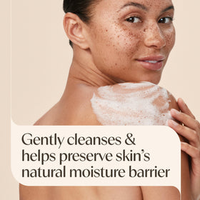 Close-up of Aveeno Skin Relief Body Wash texture