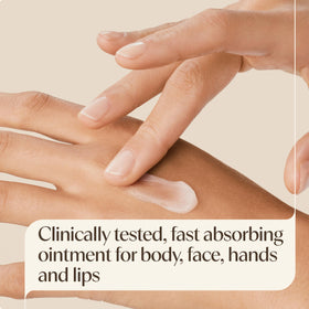 Close-up of Aveeno Skin Relief Healing Ointment texture