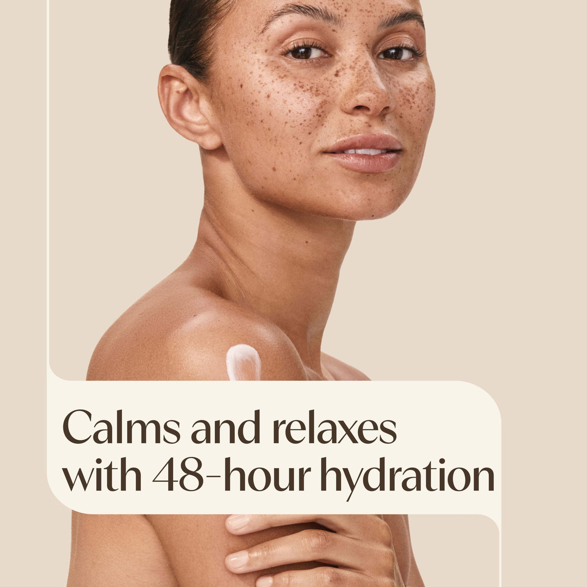 Close-up of Aveeno Stress Relief Body Lotion pump top