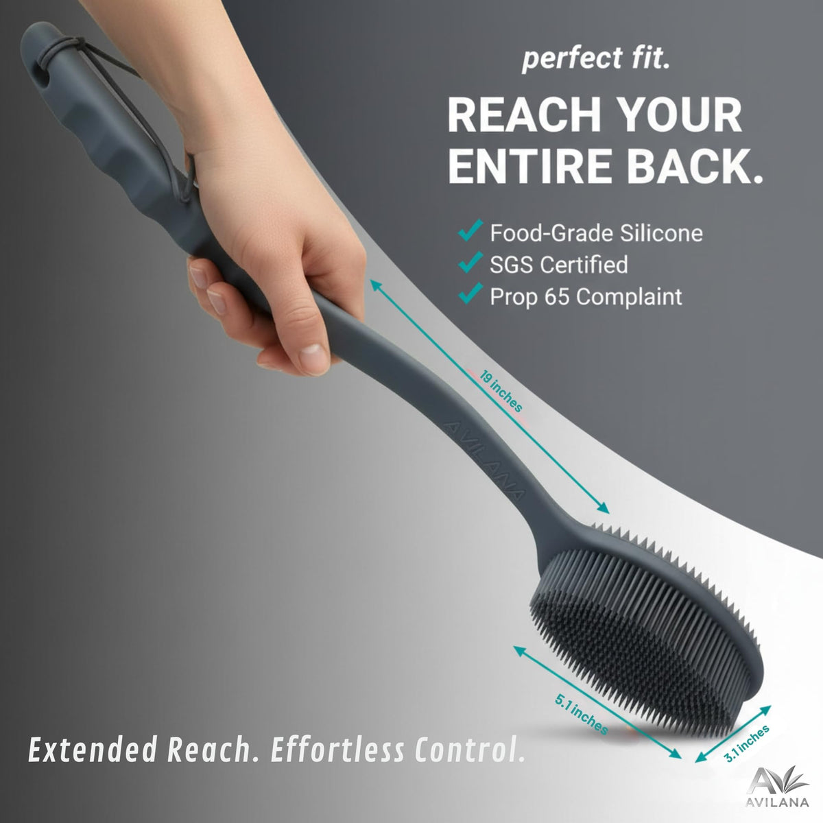 Close-up of Avilana silicone scrubber showcasing its texture