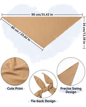 Close-up of AWAYTR Triangle Hair Scarf headband tie-back design