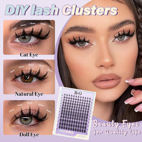 Close-up of B&Qaugen Fairy Max natural wispy lashes