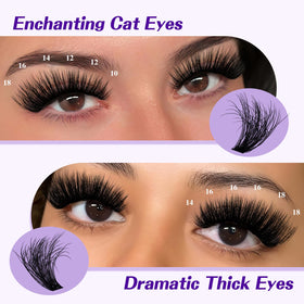 Close-up of B&Qaugen fluffy lash clusters showing texture
