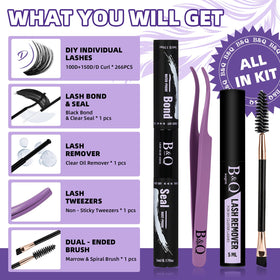 Close-up of B&Qaugen ultra-soft eyelash clusters